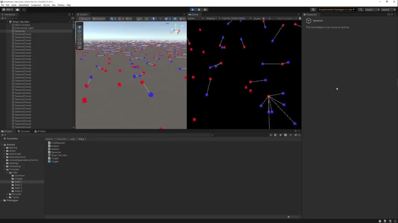 DOTS 101 - The Job System 101 - 2.Walkthrough of the jobs sample