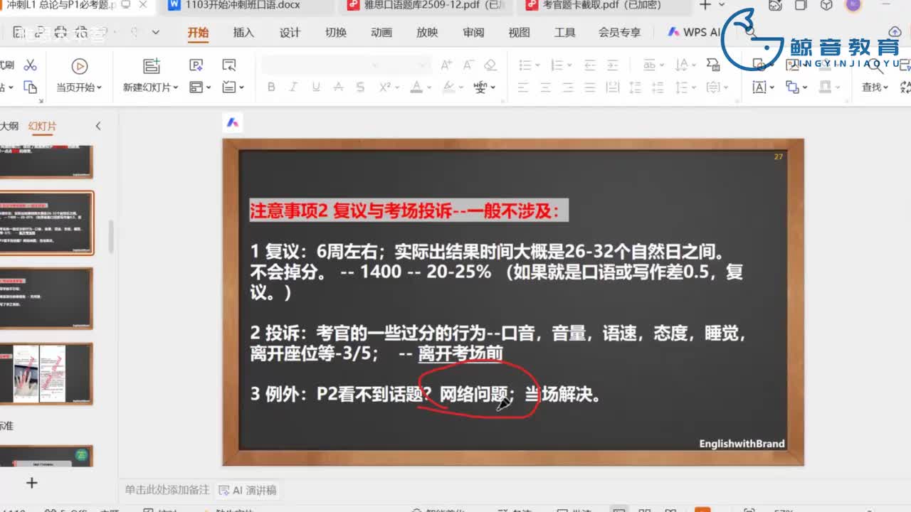 【冲刺班】口语1（二）