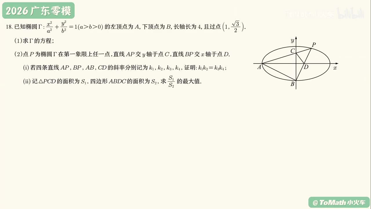 18 椭圆中三角形面积表示&三角换元处理不等式