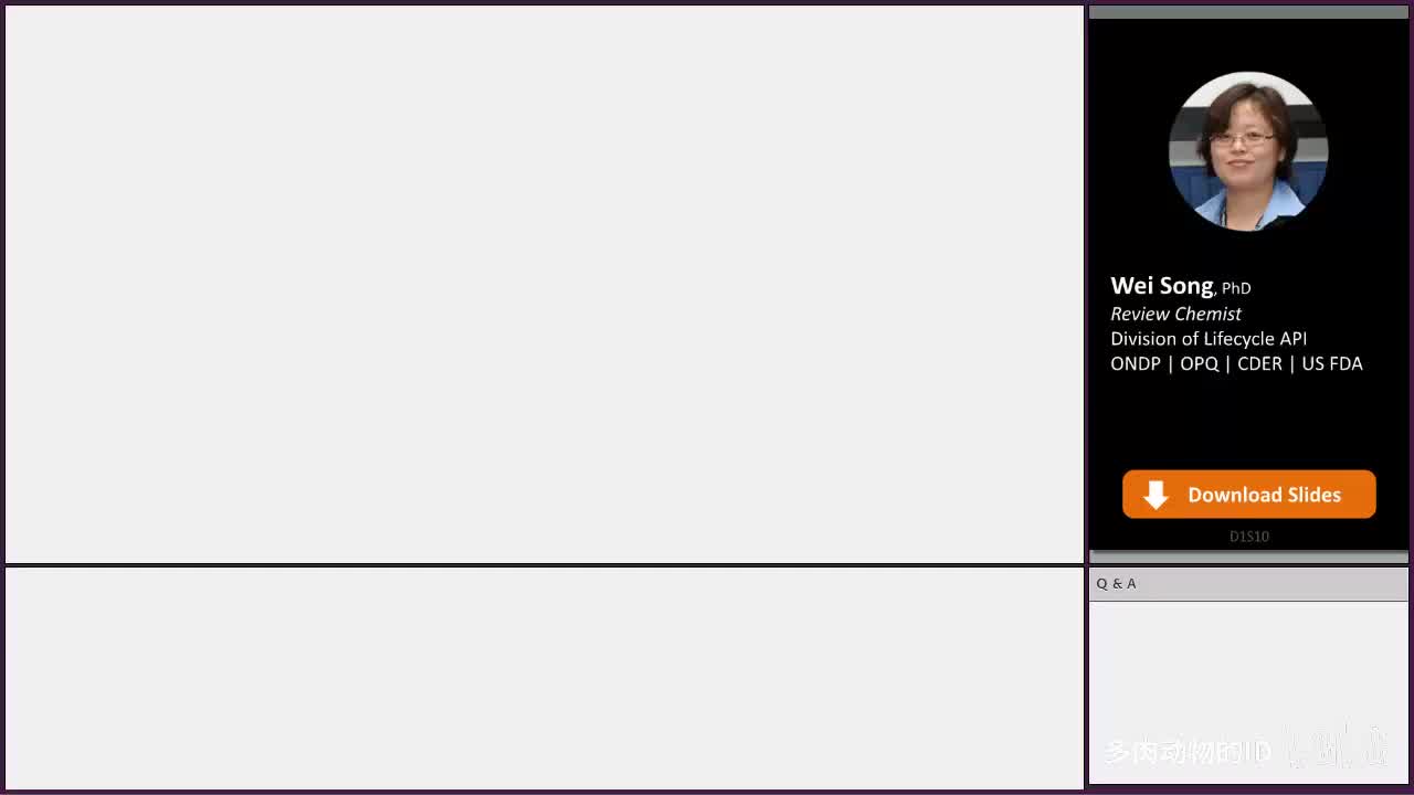 D1S10-Day-1-Posters - Drug Master File (DMF) and Drug Substance Workshop
