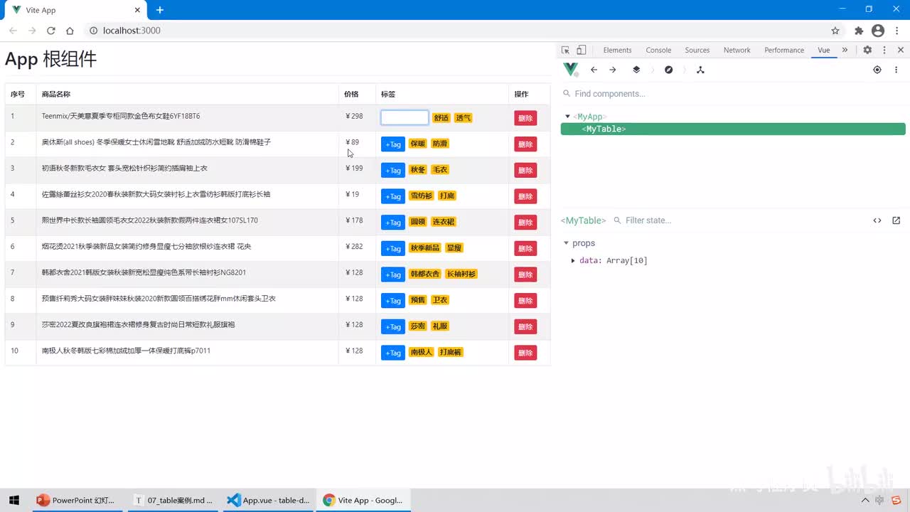 Vue3.0-33.Table案例 - 文本框失去焦点自动隐藏