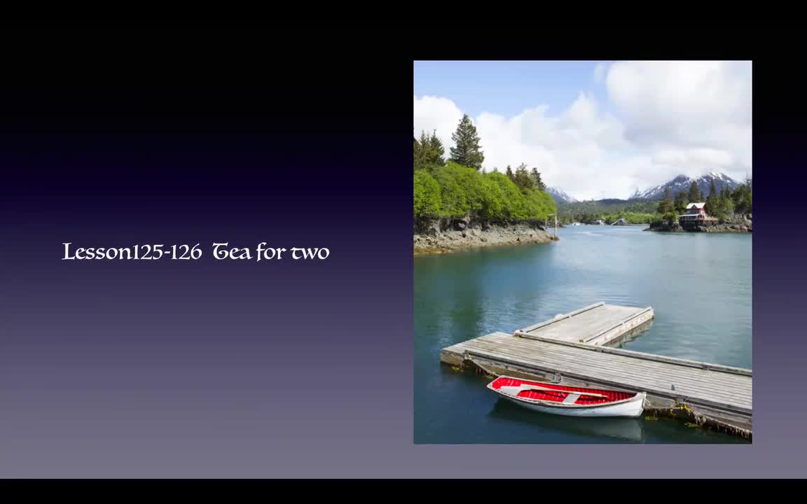 Lesson125-126 Tea for two