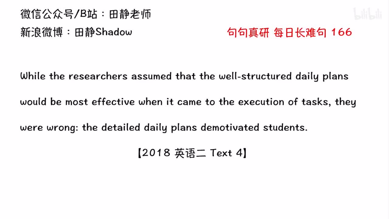 166 每日长难句 句句真研 2018英二T4