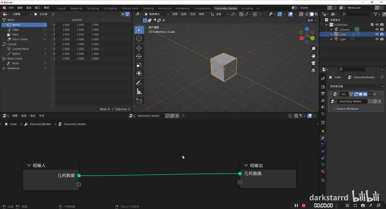 几何数据 合并几何 分离元素 变换 Join Geometry Seperate Component Transform