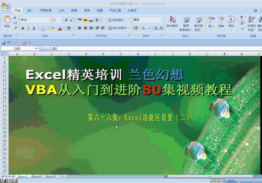 第66集：功能区(Ribbon)的操作二