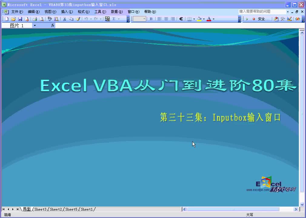 第33集：inputbox输入窗口