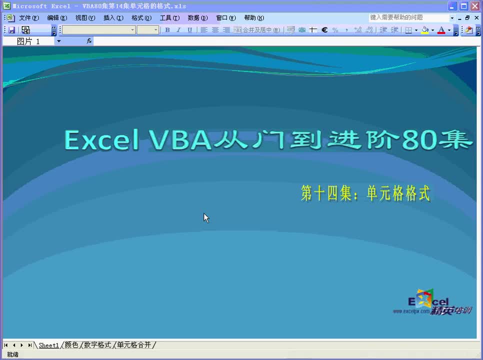 第14集：单元格的格式