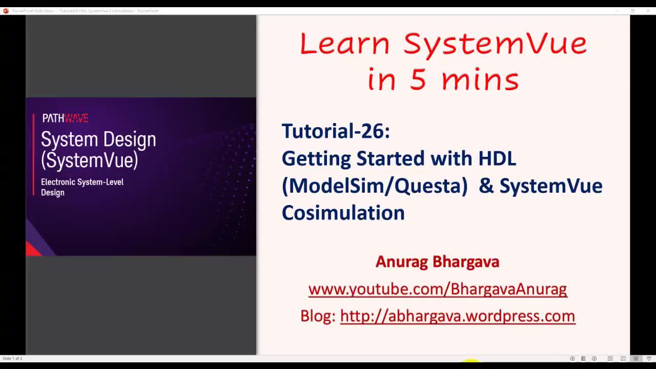 26.Tutorial-26- Getting Started with HDL & SystemVue Cosimulation