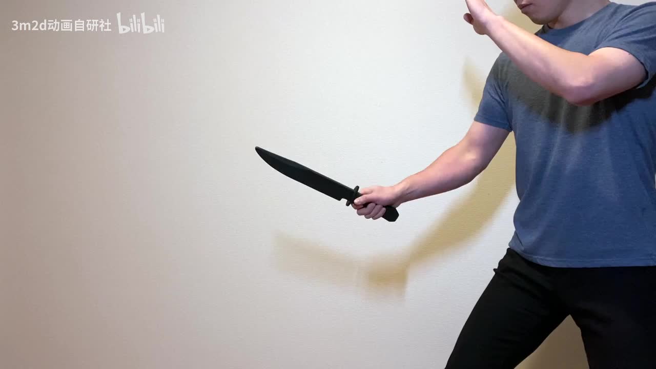 【特写（Close-up）】匕首朝向转换（抛起→正手变反手）