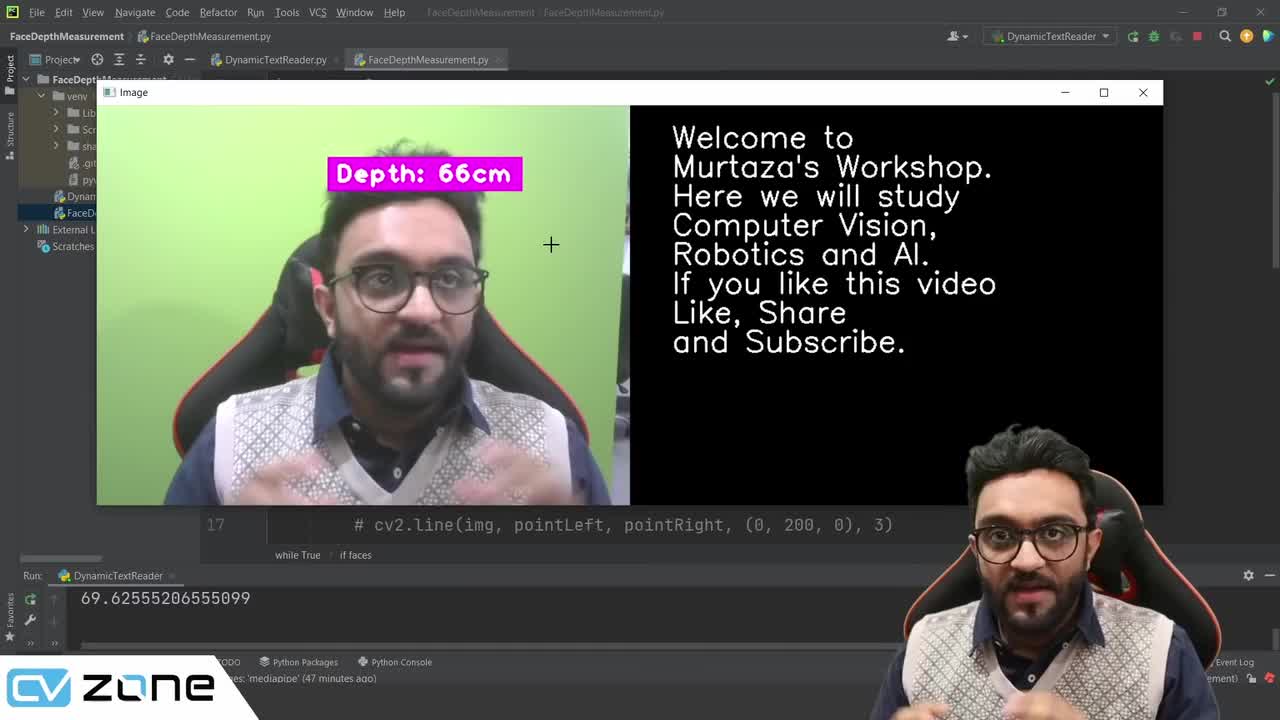 Face Distance Measurement with a Normal Webcam _ Computer Vision