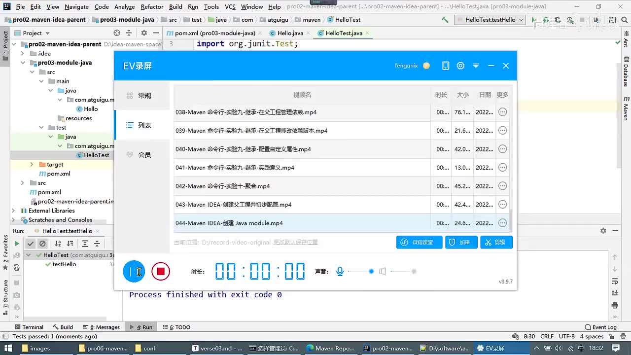 046-Maven IDEA-三种方式执行 Maven 命令_ev
