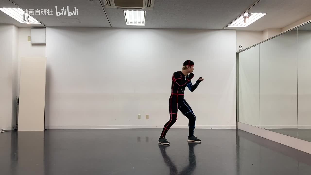 【拳】后退→直拳（左）