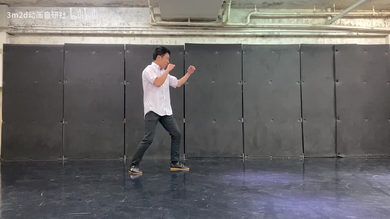 【拳】蓄力（抬腿）→重拳