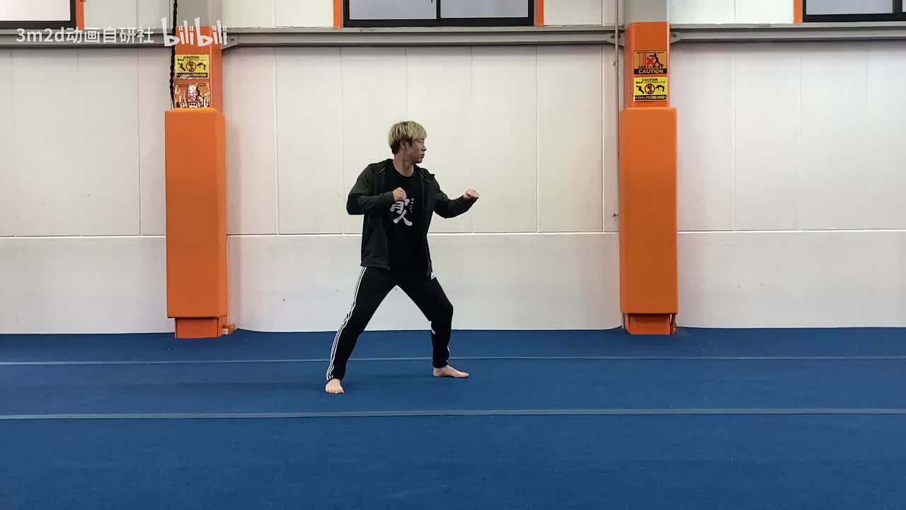 【拳】旋转→摆拳（轻）