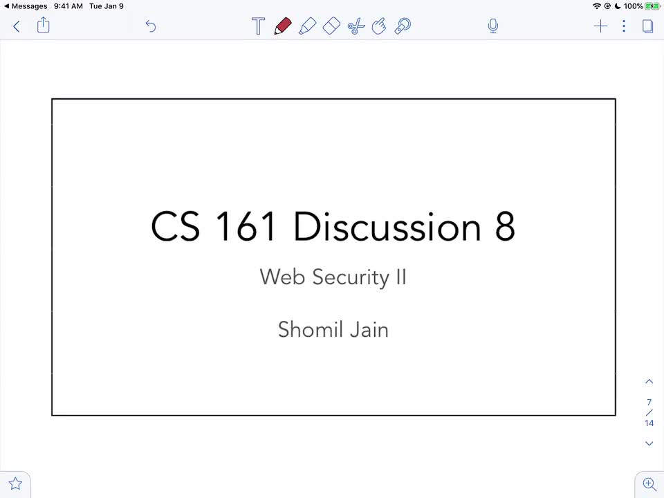 CS 161 Discussion Walkthrough 7 - Same-Origin Policy, Cookies, CSRF-TY2j2Cw7P4g