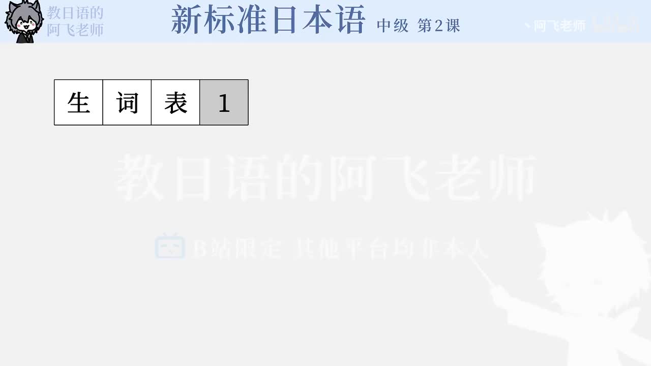 中级第2课：寒暄（单词）