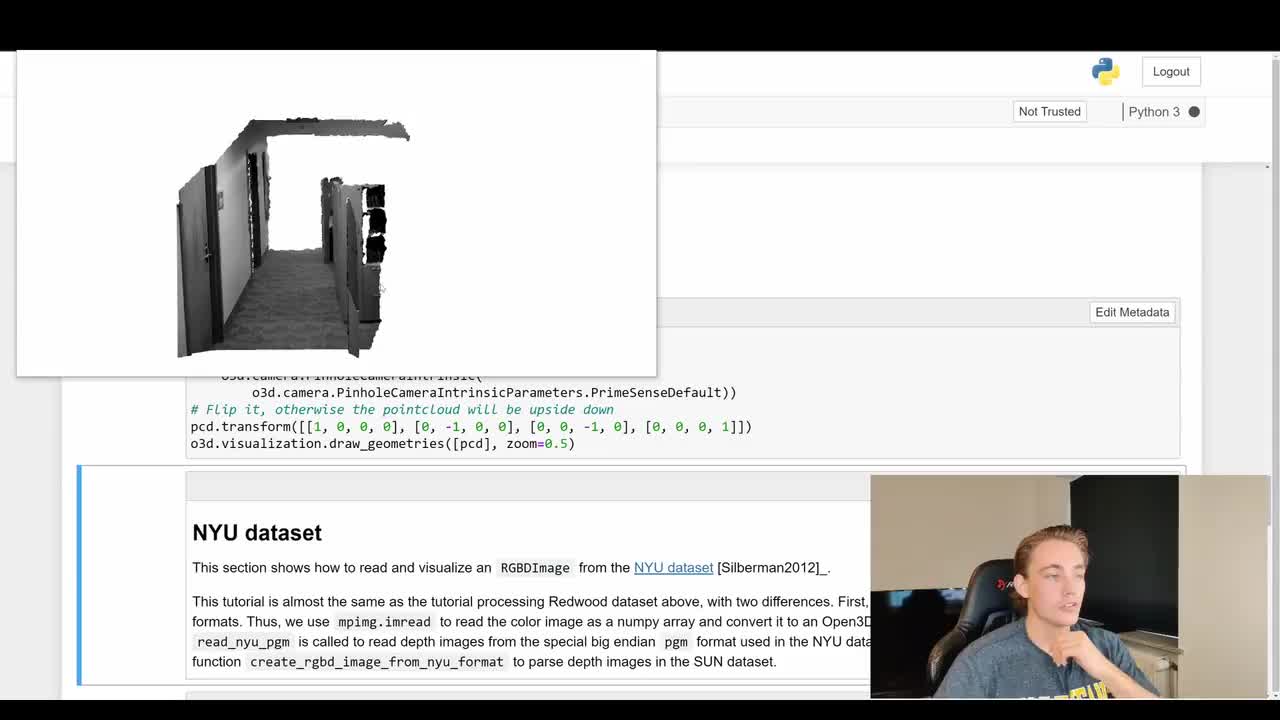 Create Point Clouds from Depth Maps - Point Cloud Processing in Open3D with Pyth