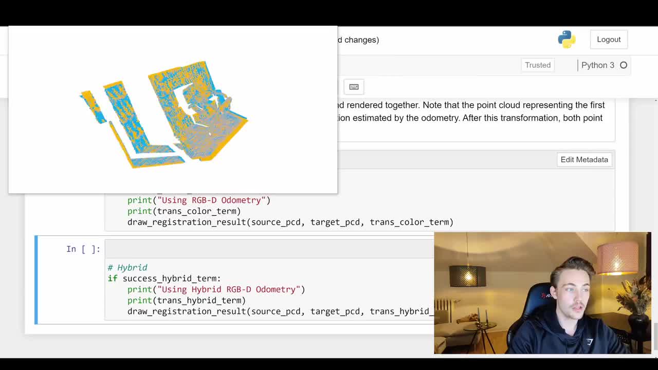 Visual Odometry with RGBD Images in Open3D - Intel RealSense and PrimeSense Came