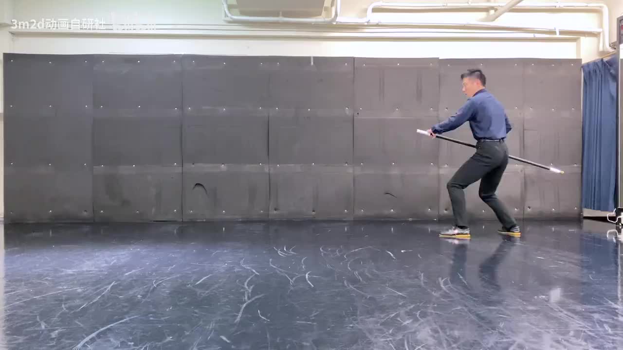 【棍】上掠→回旋→上掠（吉塔巴塔）