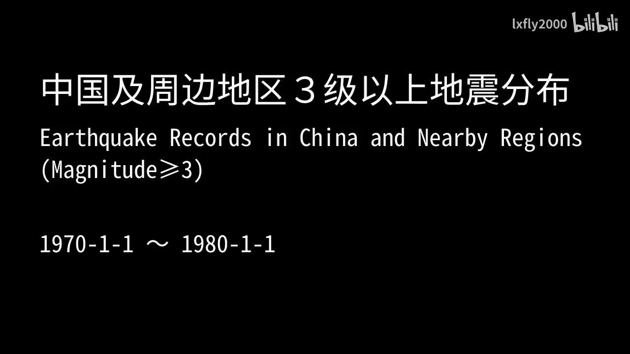 1970到1980年（台网CSN数据）