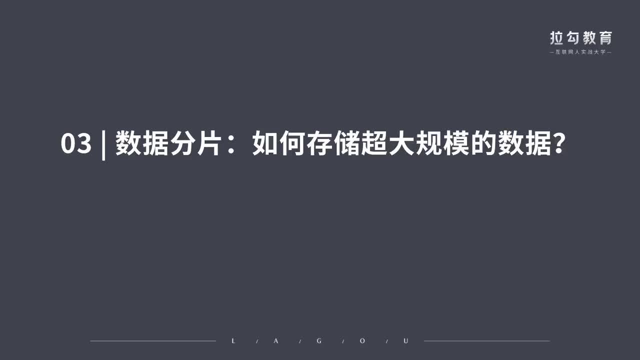 03 数据分片：如何存储超大规模的数据？