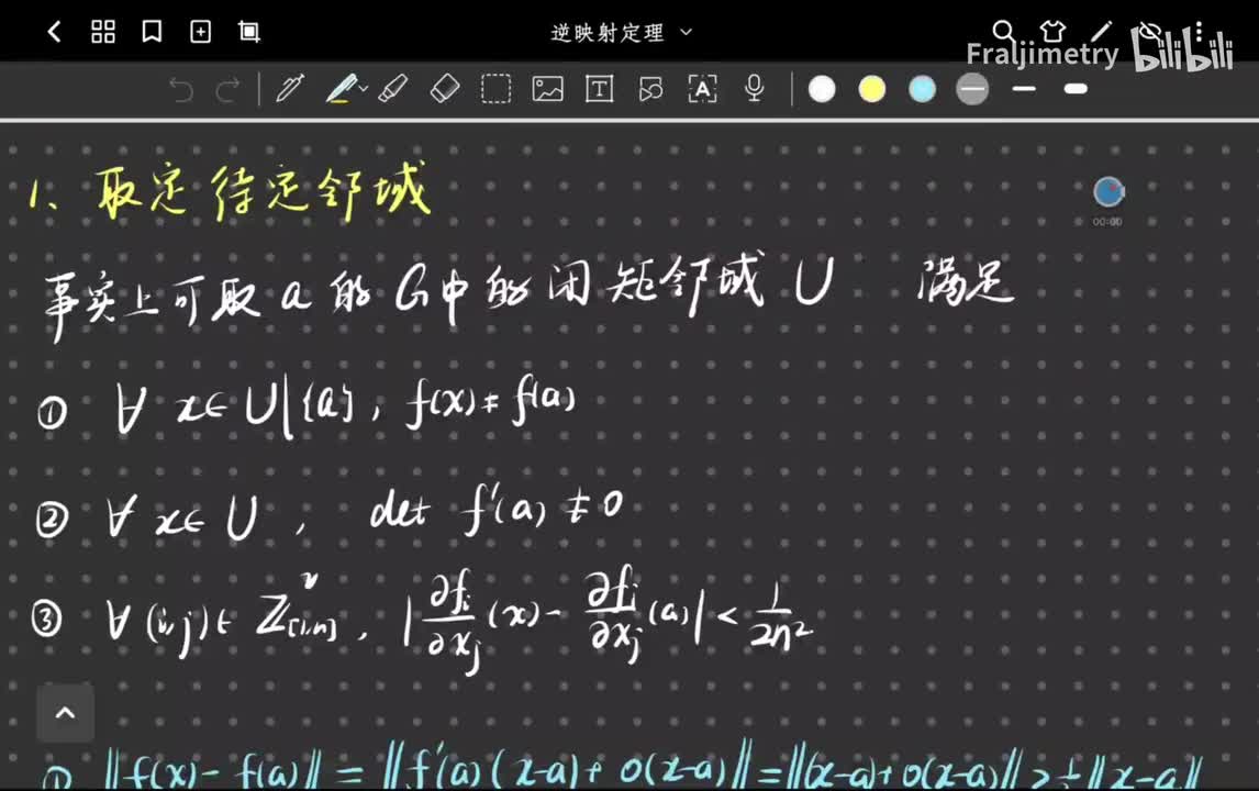 逆映射定理1：取定待定邻域