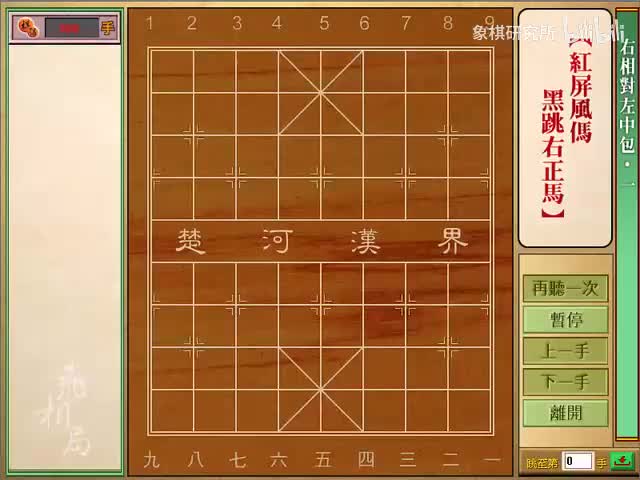 右相对左中炮 | 01红屏风马黑跳右正马