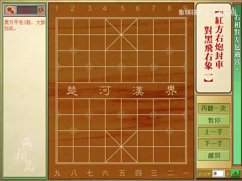 右相对左炮过宫 | 02红右炮封车，黑飞右象（一）