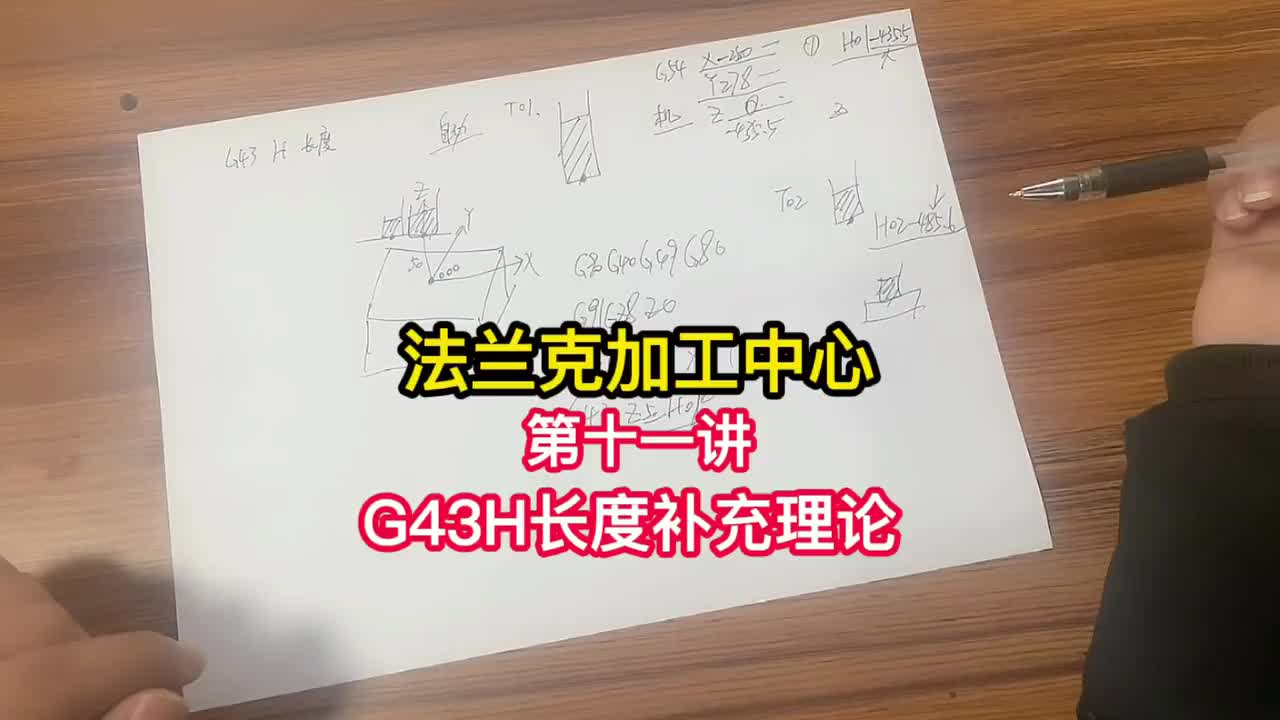 操机-G43 H 长度补充理论详解《法兰克加工中心》（11）