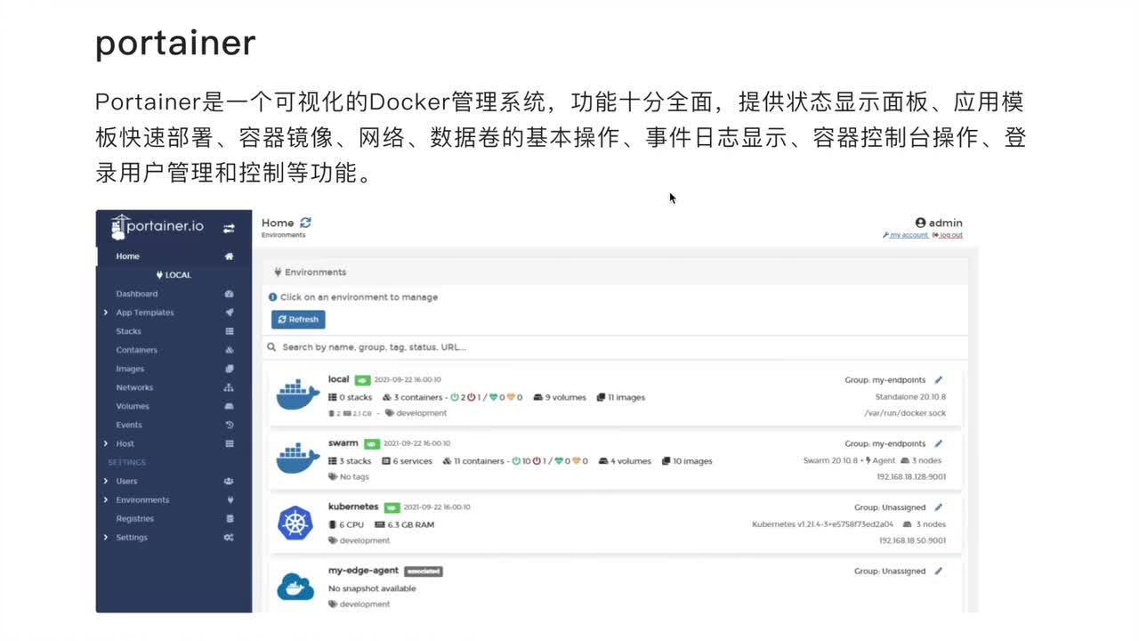 界面化管理工具Portainer