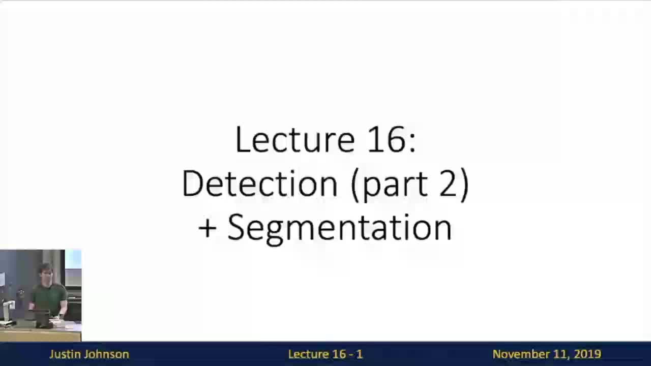 16 Detection(part 2) + Segmentation
