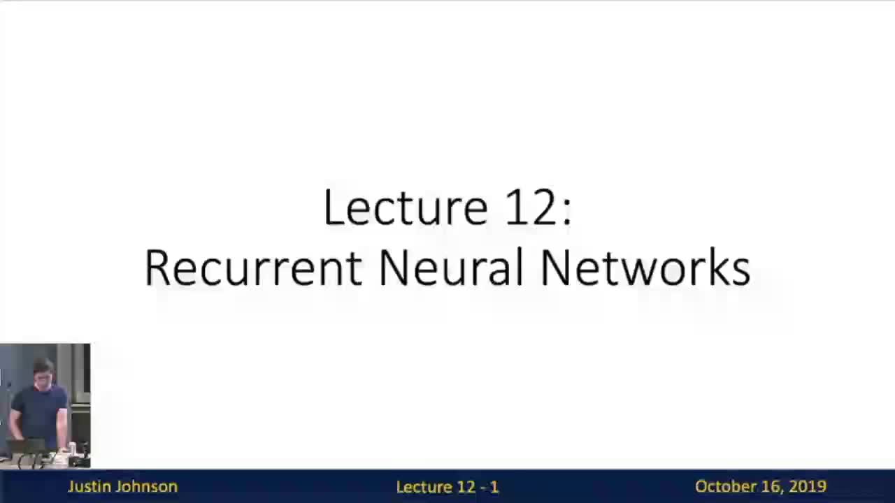 12 Recurrent Networks