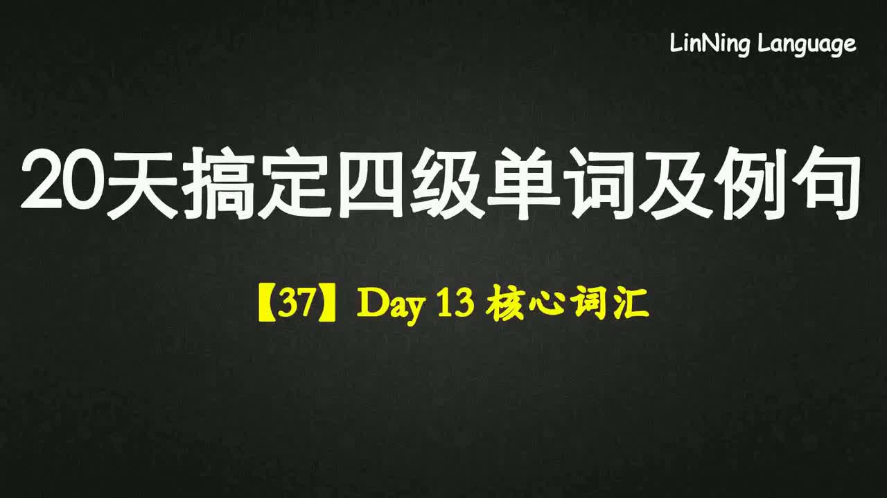 【37】Day 13 核心词汇
