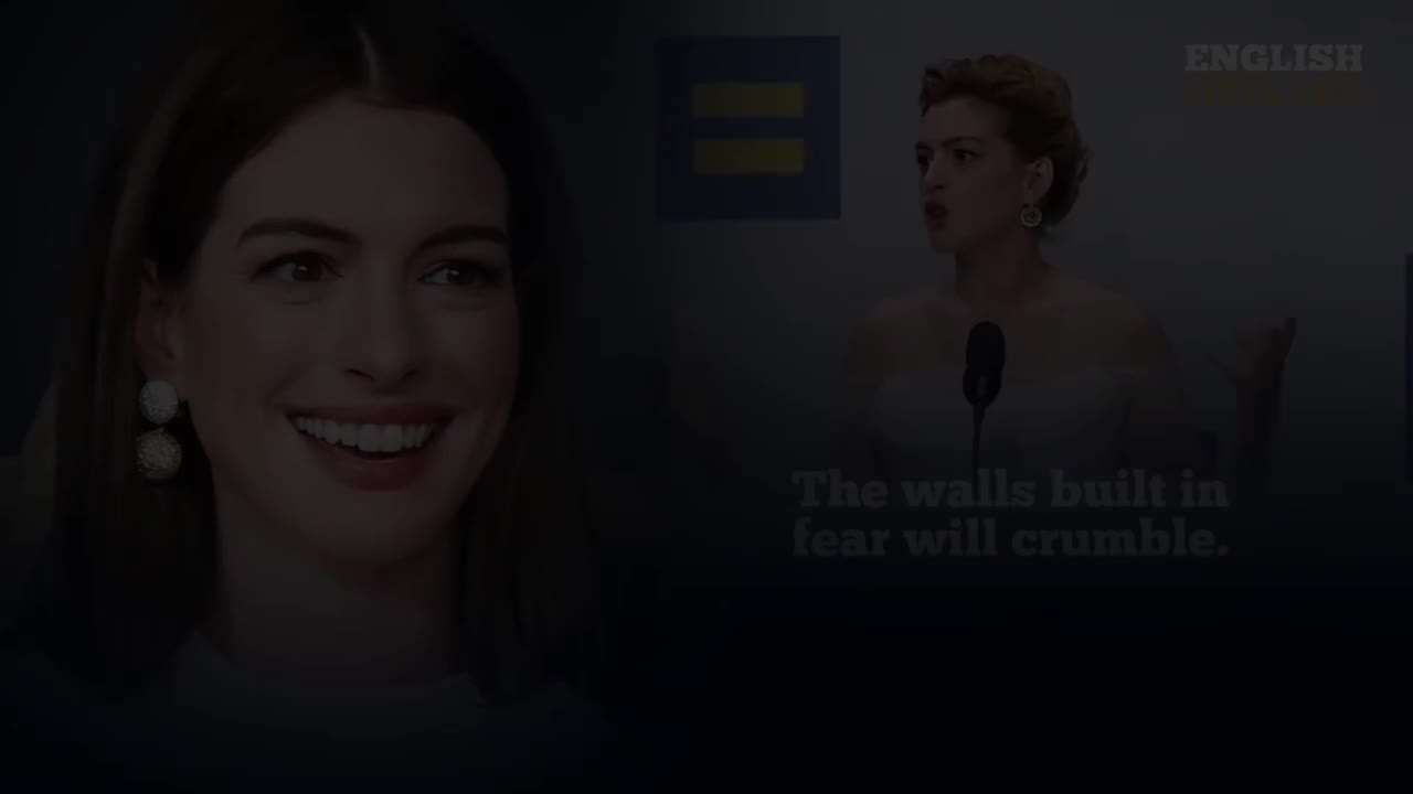 ENGLISH SPEECH ANNE HATHAWAY Authentic Equality (English Subtitles)