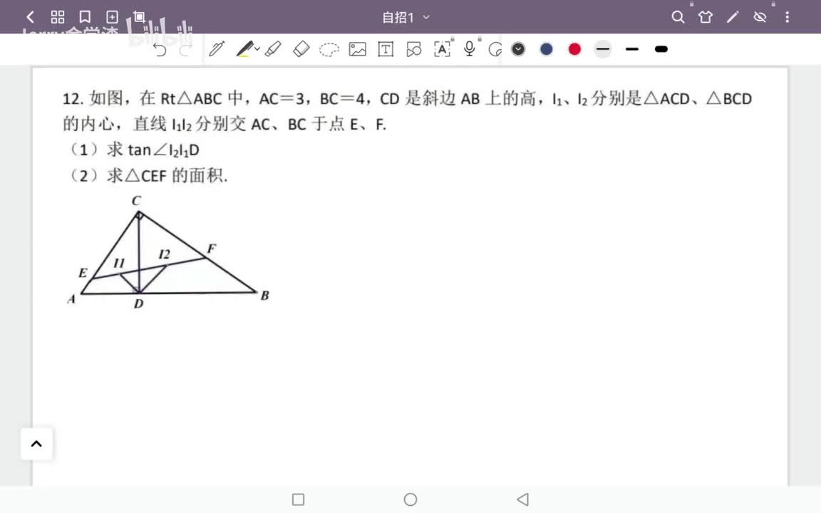 大题2（几何/内心/建系）