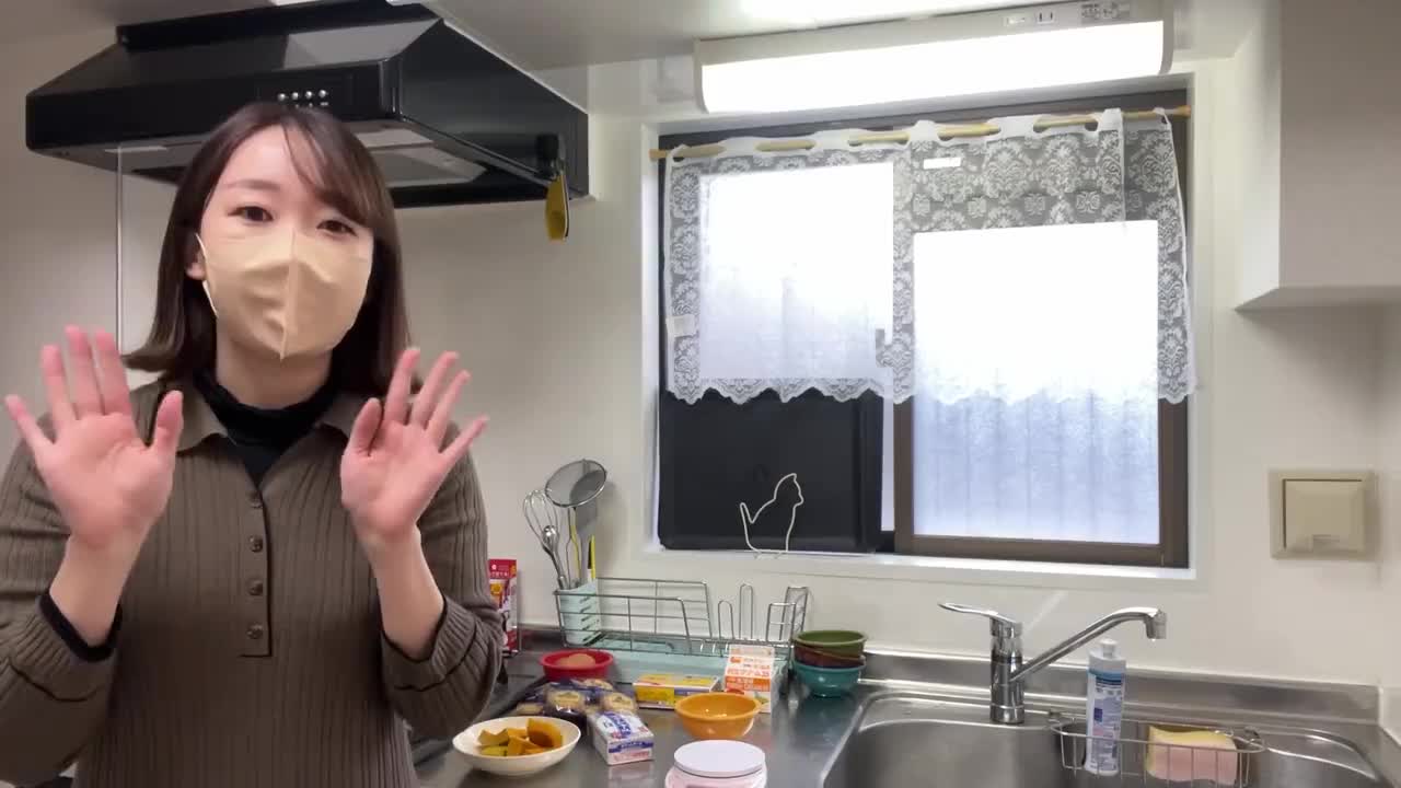 【秋のお菓子作り】かぼちゃチーズタルトを2人に振る舞ってみた♡