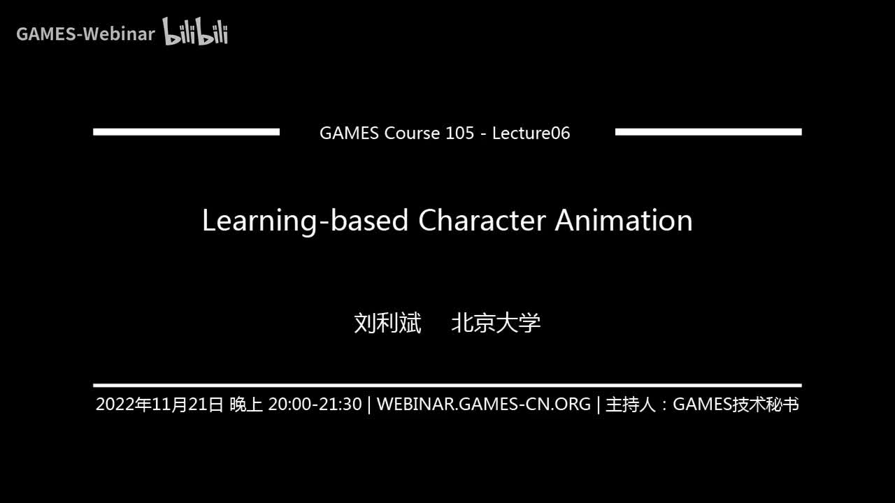 Lecture06 Learning-based Character Animation
