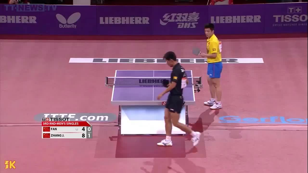 第三轮：张继科vs 樊振东(Set 2b)