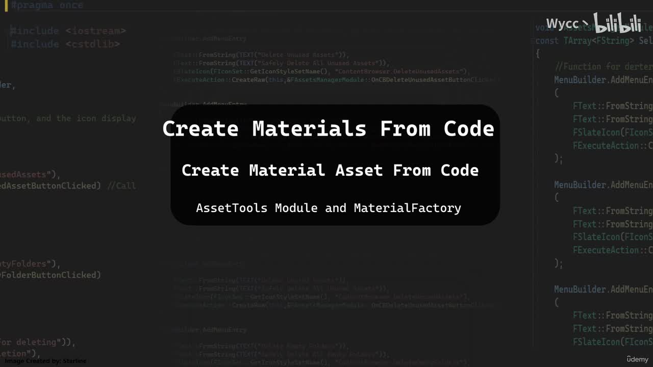 7. Create Material Asset From Code_压制cn