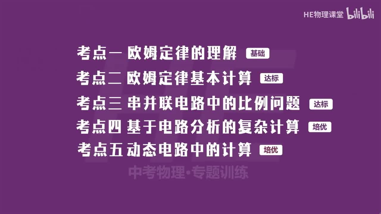 考点二 欧姆定律基本计算（达标）