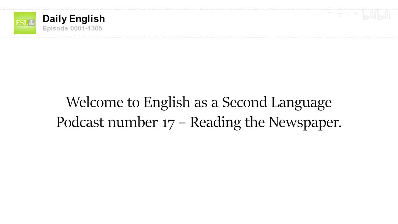 0017 Reading the Newspaper