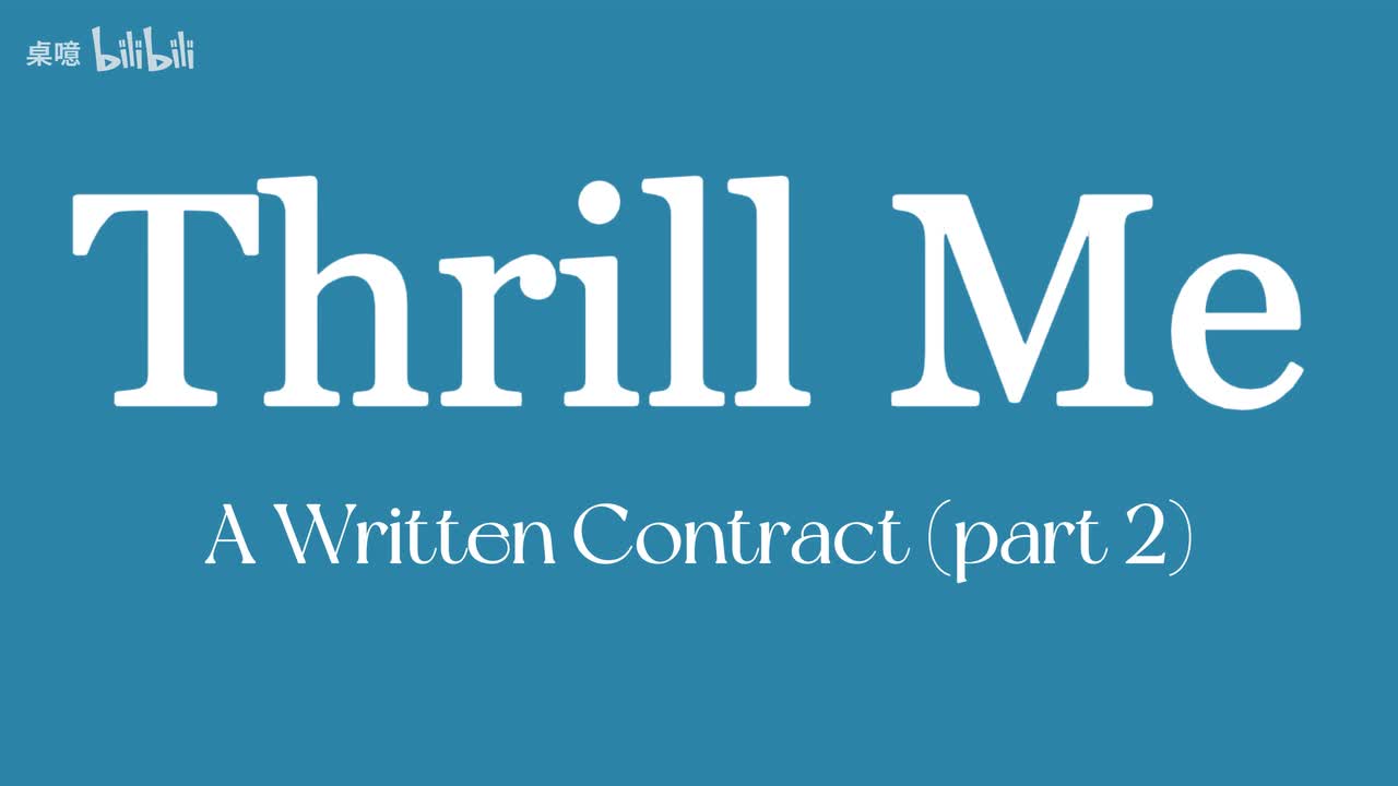 A Written Contract (part 2)