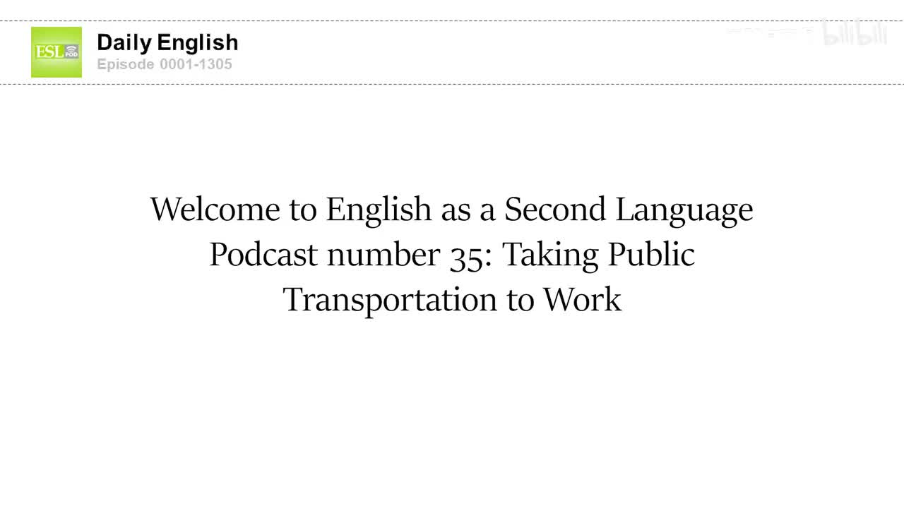 0035 Taking Public Transportation