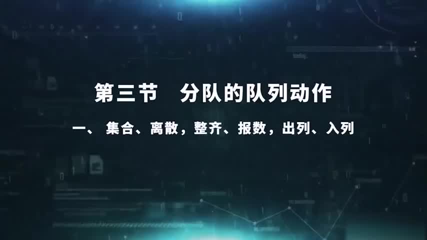 2.3.1 集合、离散，整齐、报数，出列、入列