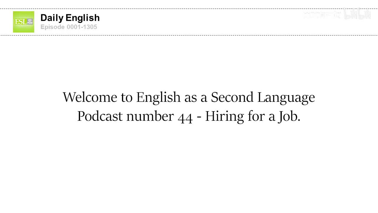 0044 Hiring for a Job