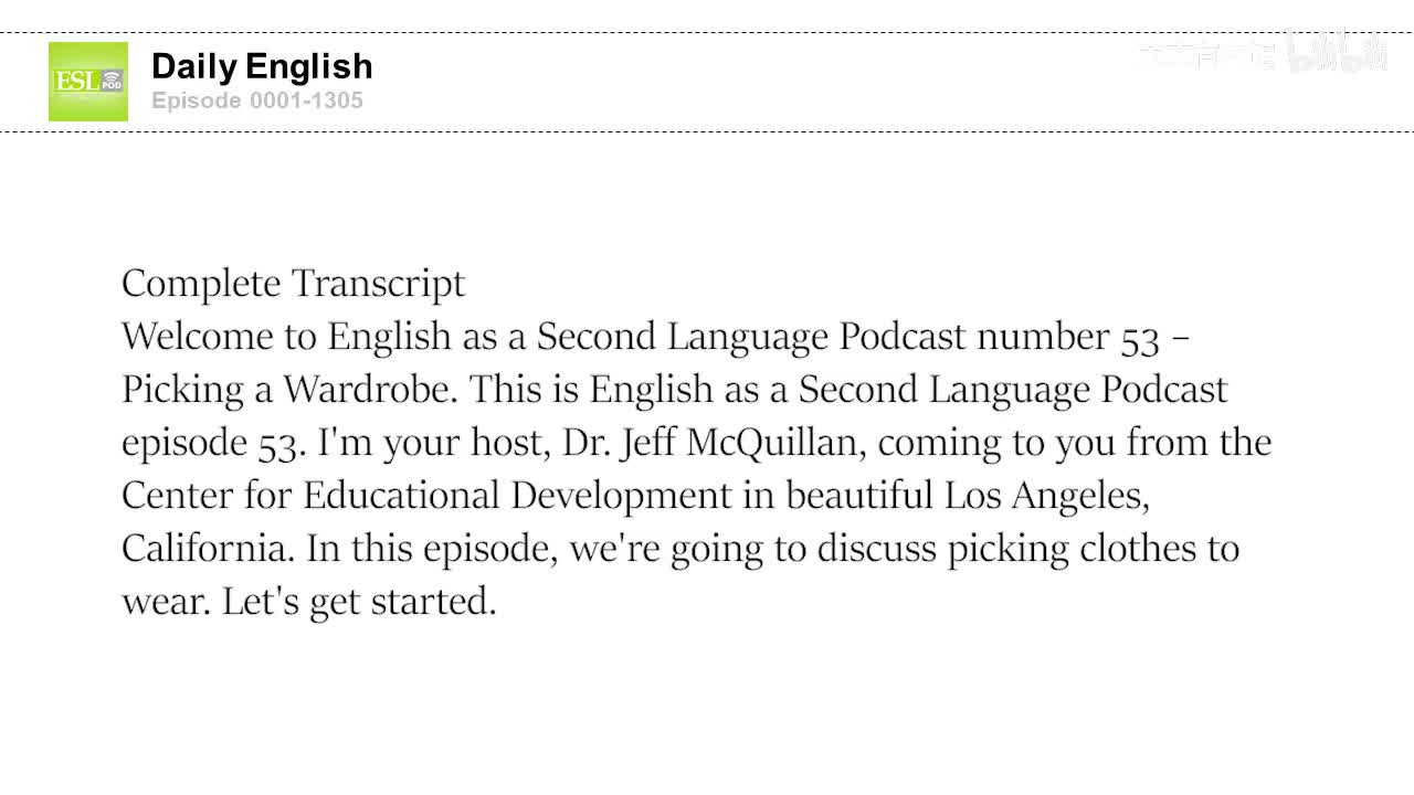 0053 Picking a Wardrobe