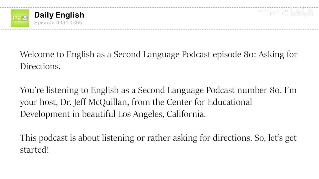 0080 Asking for Directions