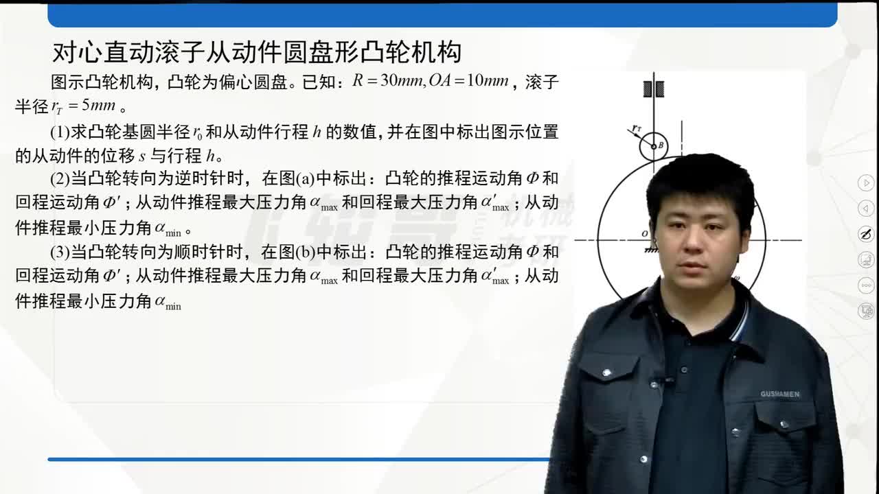 对心直动滚子从动件圆盘形凸轮机构