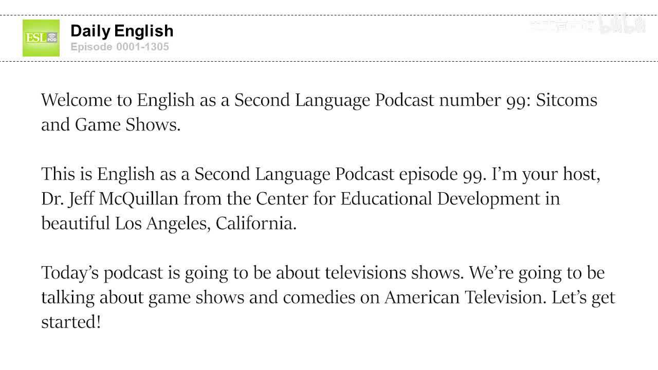 0099 Sitcoms and Game Shows