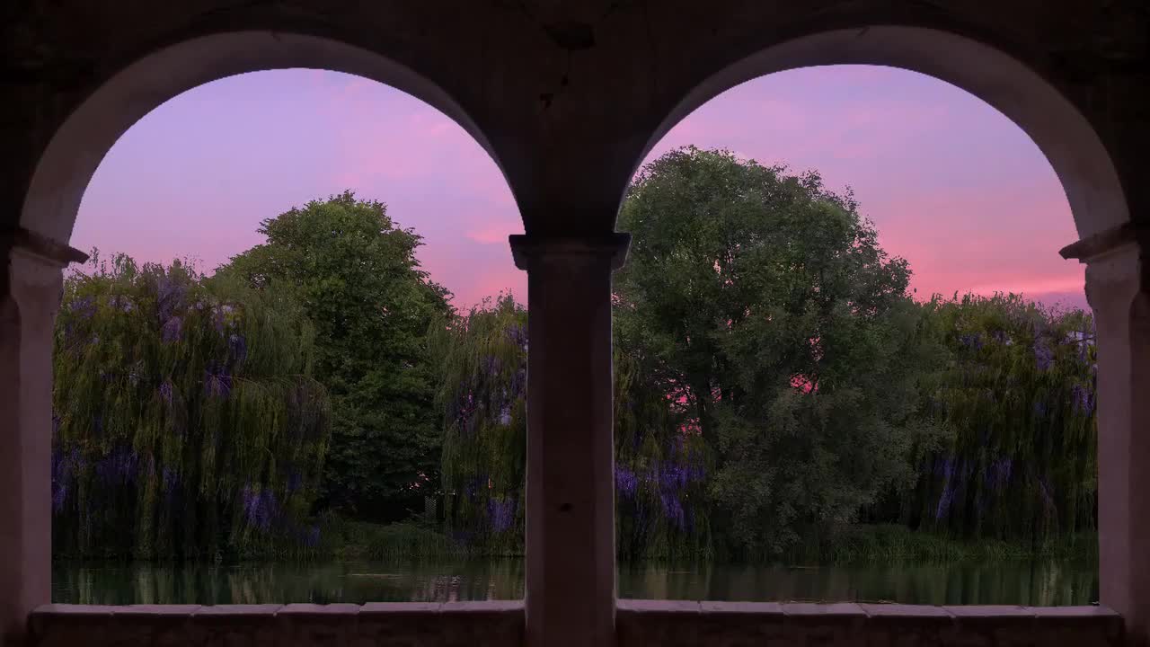 夕阳下的池塘-Sunset Pond